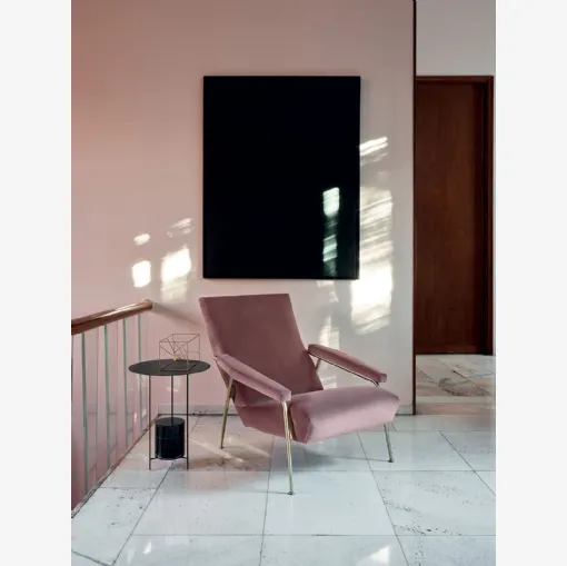 Poltrona di design in tessuto con struttura in metallo D-153-1 di Molteni & C