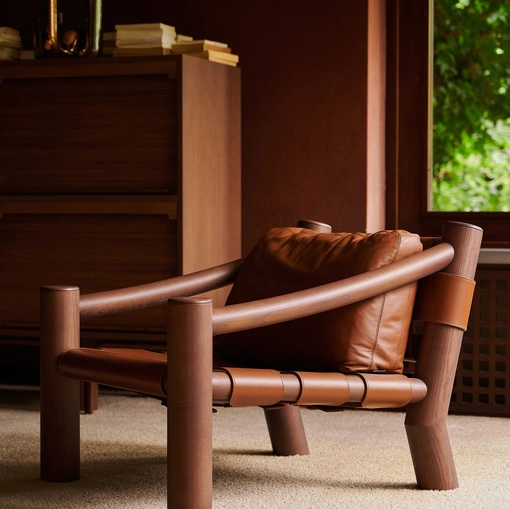 Poltrona in pelle Elephant di Tacchini