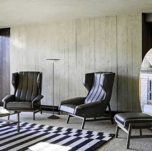 Poltrona Giulia in pelle di Tacchini