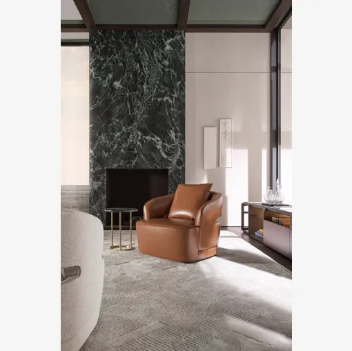 Poltrona in pelle Lucio di Molteni & C