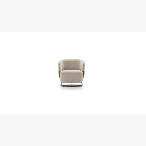 Poltroncina di design in tessuto con base in metallo Marabù di Ditre Italia