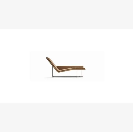 Poltroncina Chaise Longue in pelle con struttura in metallo Origami di Ditre Italia