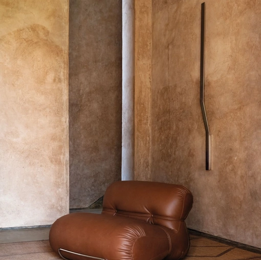 Poltrona in pelle Orsola di Tacchini