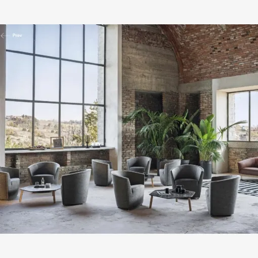 Poltroncina in tessuto Parentesi di Tacchini