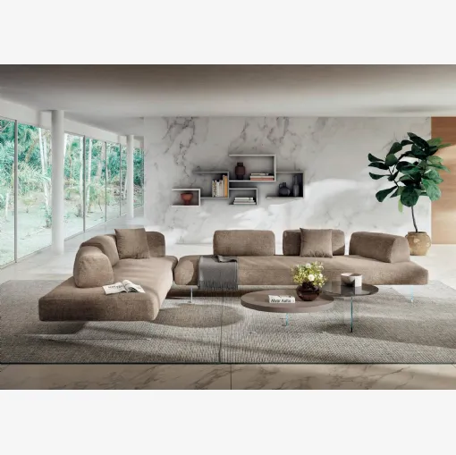 Divano in tessuto imbottito Air Soft Free 2695 di Lago