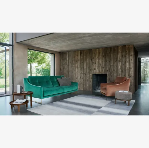 Divano lineare in tessuto Ascot di Twils Lounge