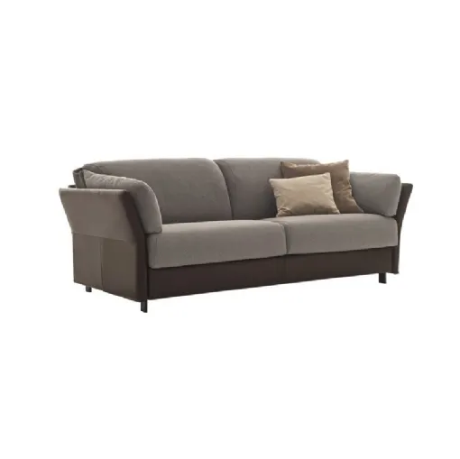 Divano Letto in tessuto con struttura a vista in cuoio Kanaha 2|0 di Ditre Italia