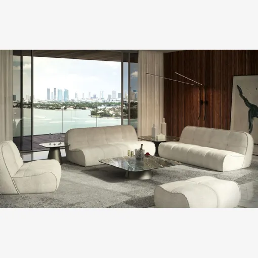Salotto in tessuto imbottito Spencer di Cattelan Italia