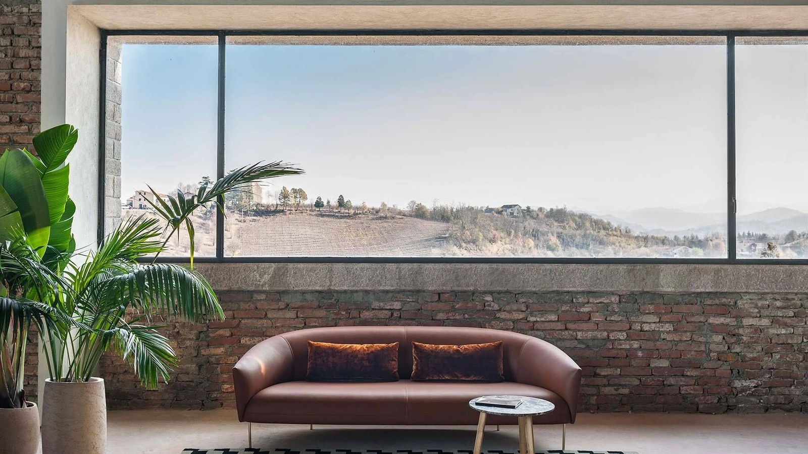 Divano in pelle Roma di Tacchini