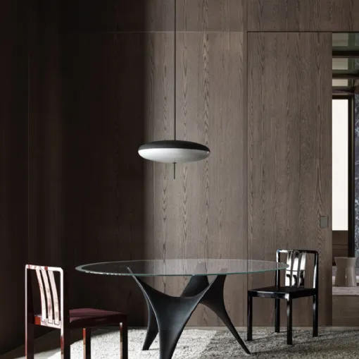 Sedia 1 2 3 in legno laccato lucido di Molteni & C