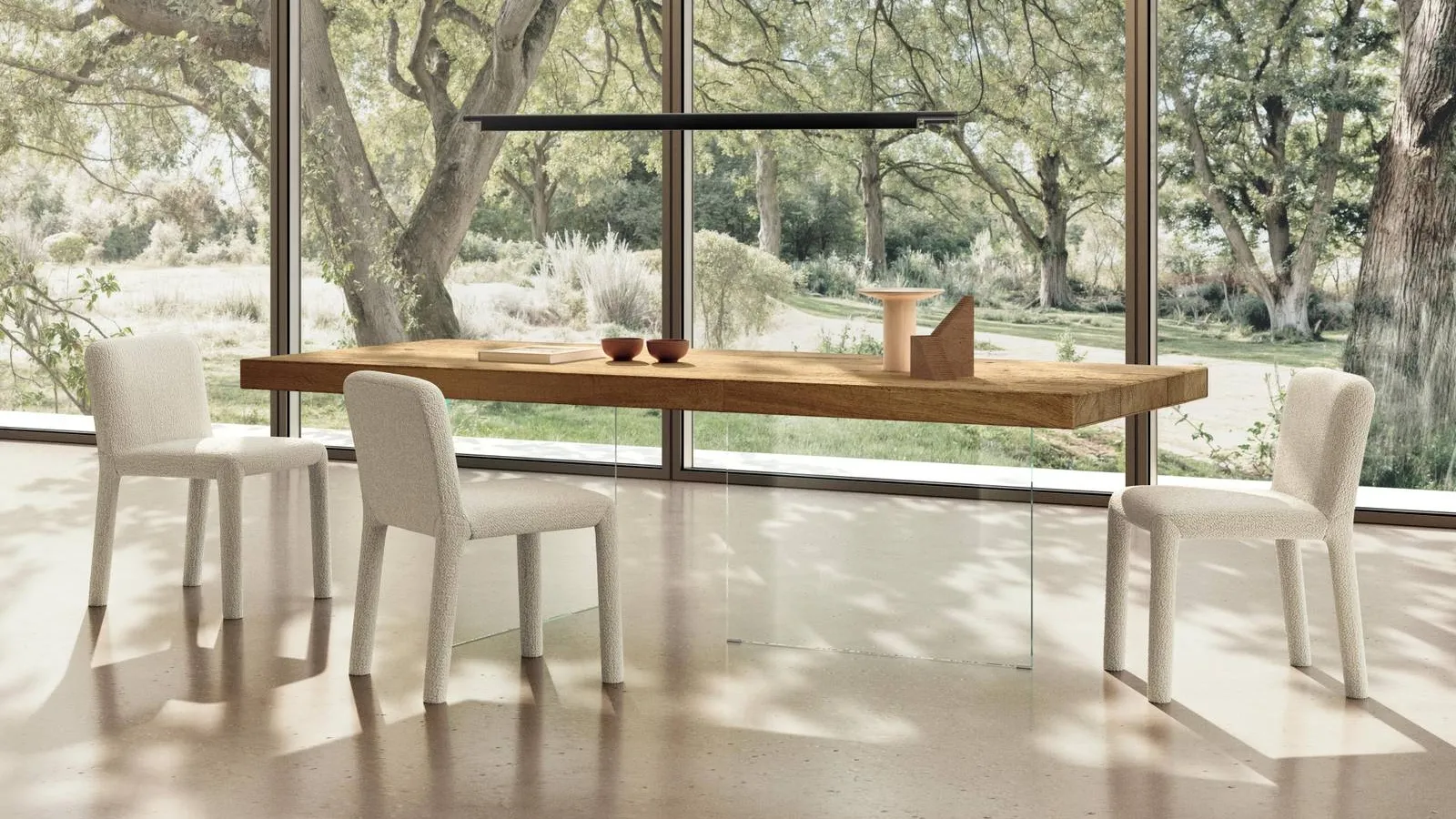 Sedia rivestita in tessuto Aqualta 2795 di Lago