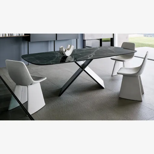 Sedia di design Agea in tessuto di Bonaldo