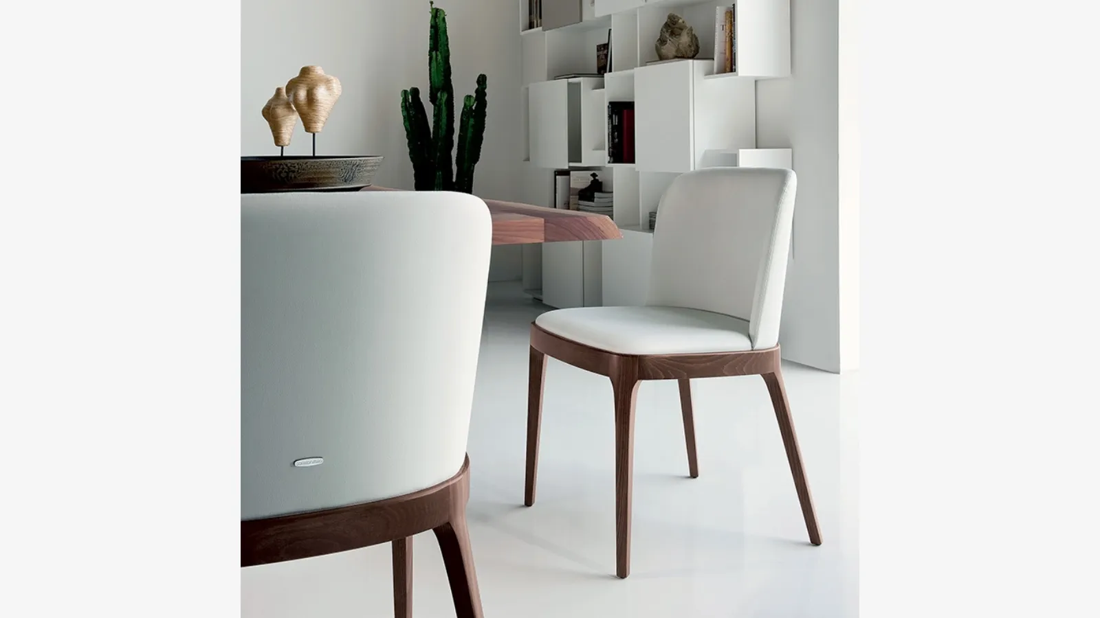 Sedia in pelle senza braccioli Magda di Cattelan Italia