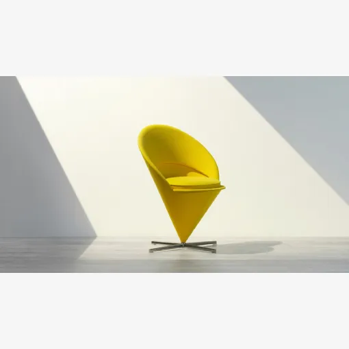 Sedia di design in tessuto imbottito Cone Chair di Vitra