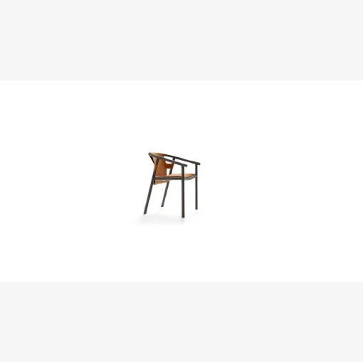 Sedia Isa in legno e cuoio di Ditre Italia