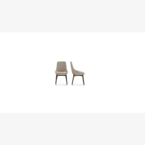 Sedia in tessuto con gambe in legno massello Linear di Ditre Italia