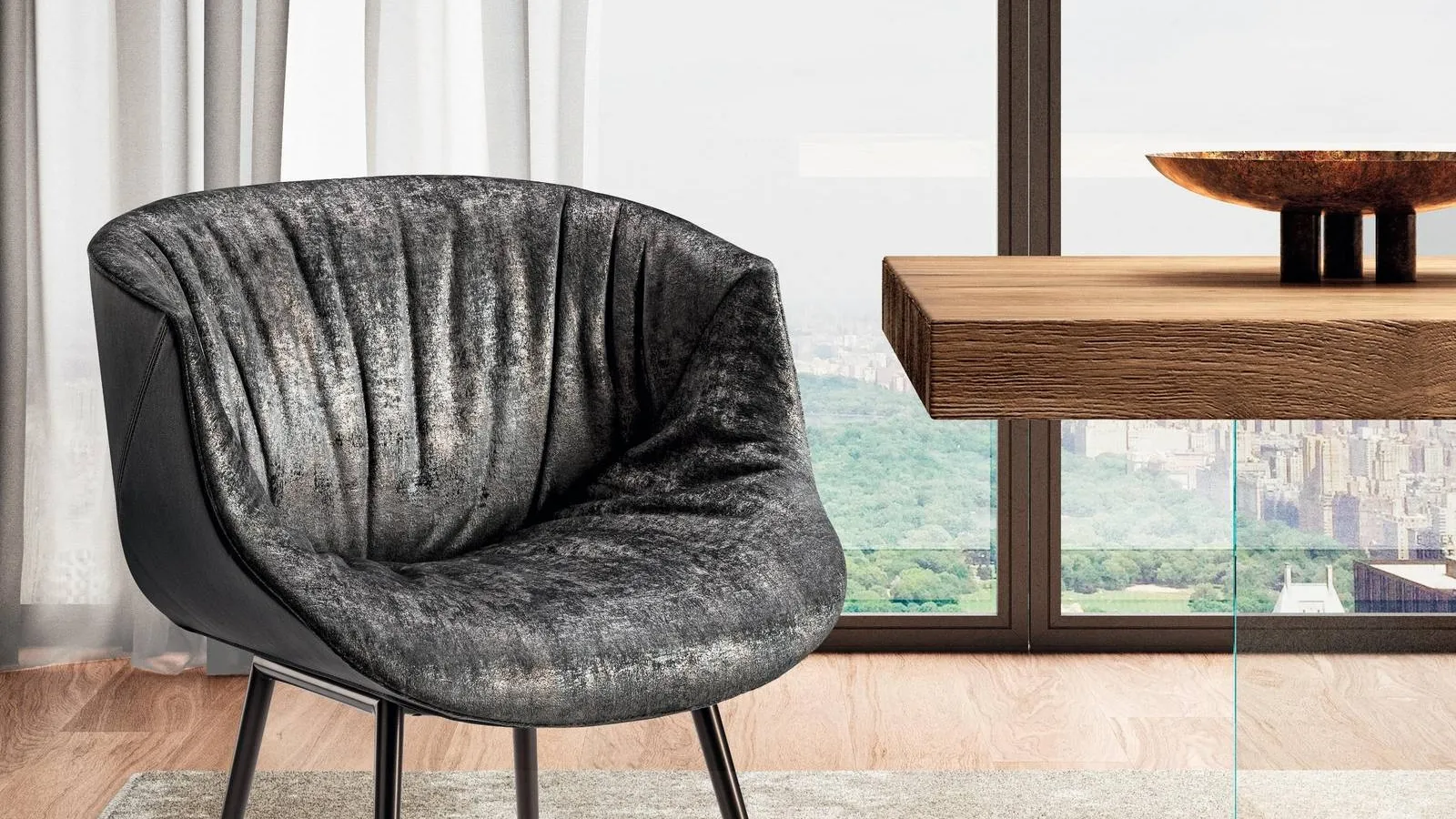 Sedia in tessuto Nacho SED030 di Lago