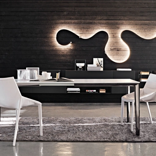 Sedia di design in pelle Outline di Molteni & C