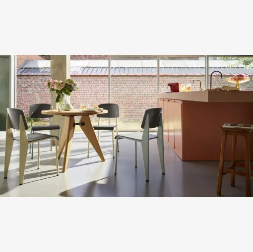 Sedia in plastica con struttura in lamiera di acciaio Standard SP di Vitra