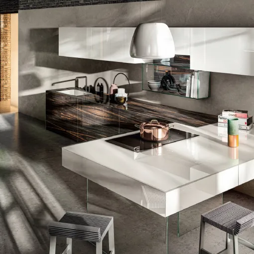 Sgabello di design in feltro Steps di Lago
