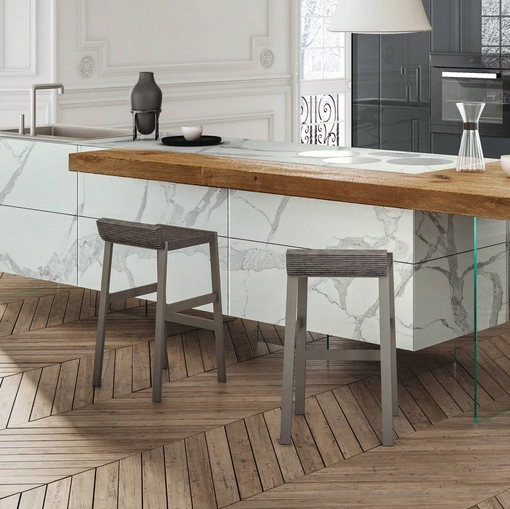 Sgabello di design in feltro Steps di Lago