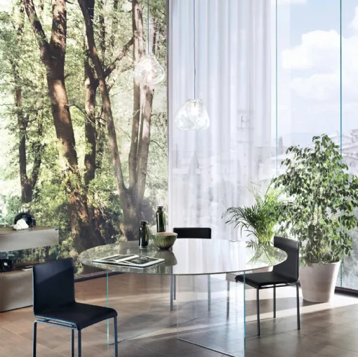 Tavolo Air Slim 2260G in vetro lucido di Lago