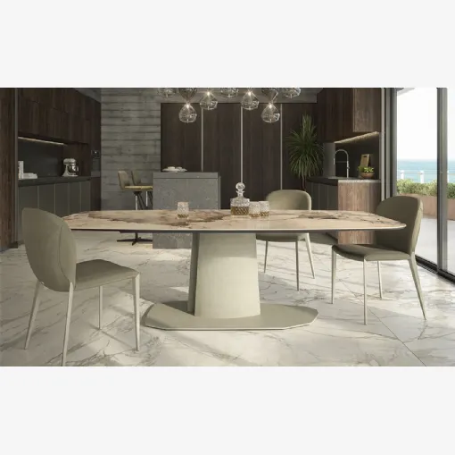 Tavolo Aviator Keramik Lift regolabile in altezza di Cattelan Italia