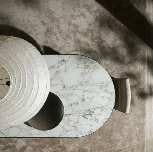 Tavolo Blevio con top in marmo di Molteni & C