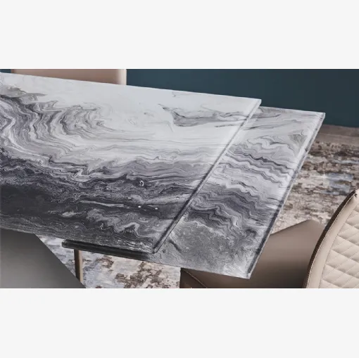 Tavolo allungabile Eliot Crystalart Drive di Cattelan Italia