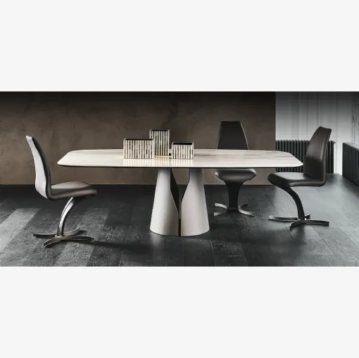 Tavolo con piano in ceramica Giano Keramik di Cattelan Italia
