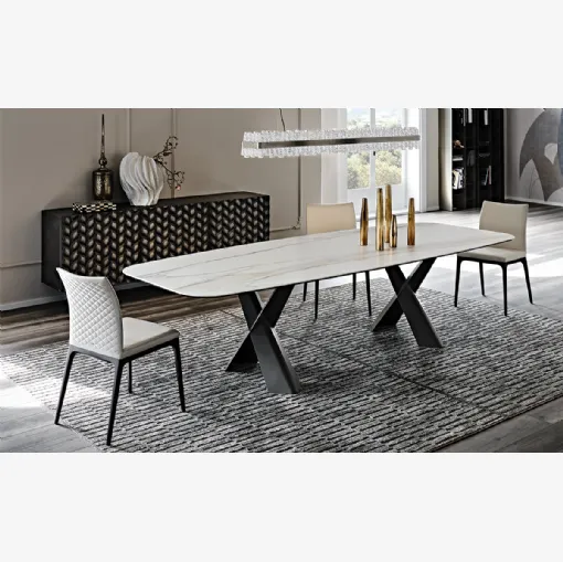 Tavolo con piano in ceramica Mad Max Keramik di Cattelan Italia