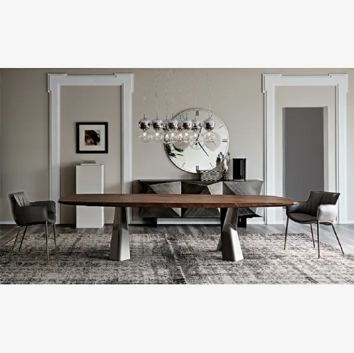 Tavolo con piano in legno Mad Max Wood di Cattelan Italia