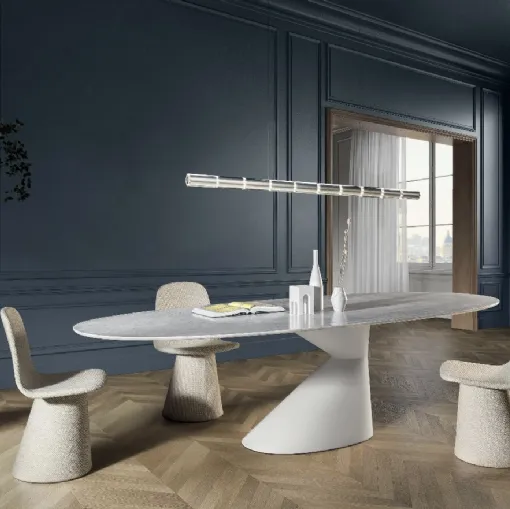 Tavolo Chapeau 2887M in marmo di Lago