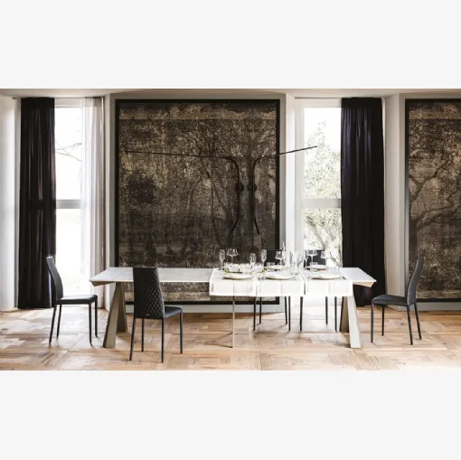 Consolle allungabile con piano in ceramica Convivium di Cattelan Italia
