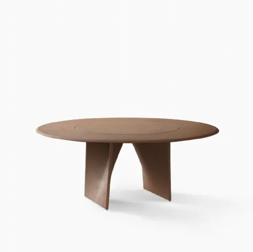 Tavolo Lambda Terrae Navajo con top girevole di Rimadesio