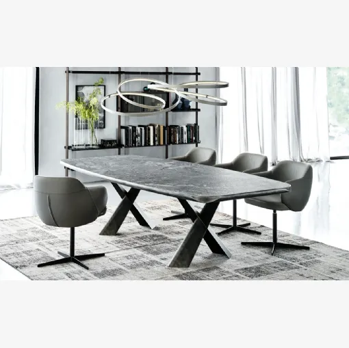 Tavolo con piano in ceramica raffinata Mad Max Keramic Premium di Cattelan Italia