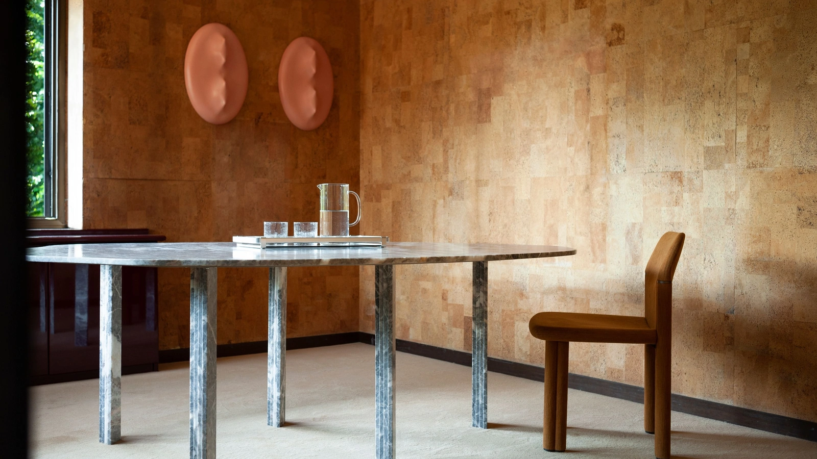 Tavolo in marmo Orpheus di Tacchini