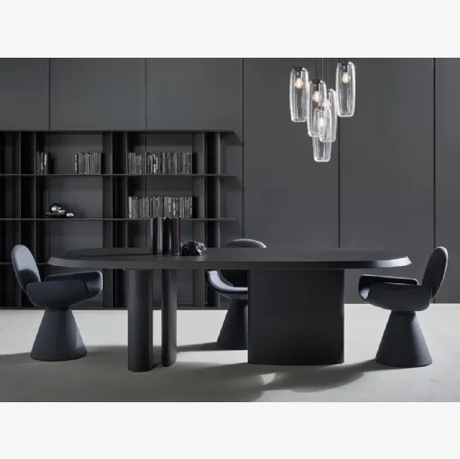 Tavolo in rovere spazzolato carbone Padiglioni di Bonaldo