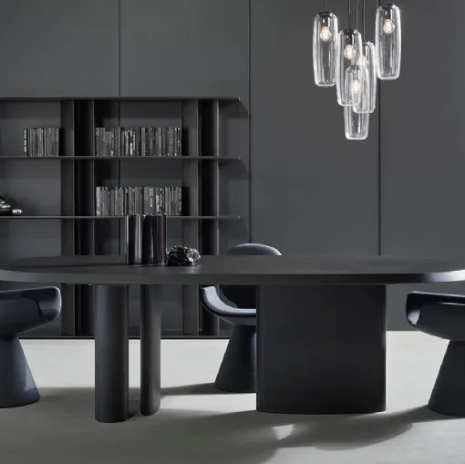 Tavolo in rovere spazzolato carbone Padiglioni di Bonaldo