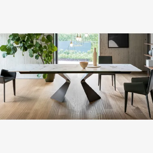Tavolo allungabile Prora in ceramica di Bonaldo