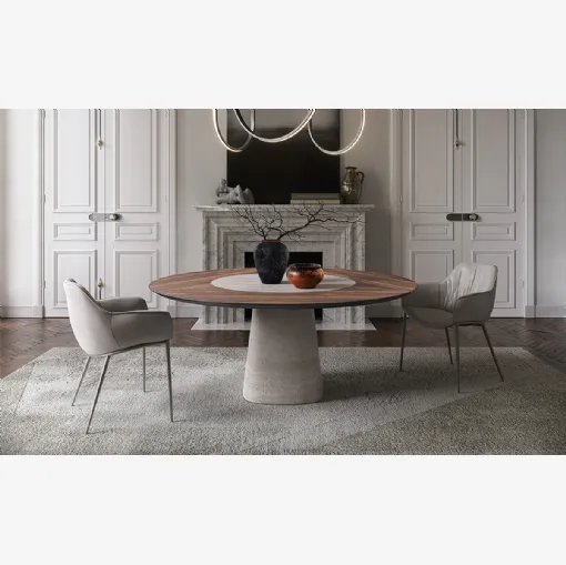Tavolo Rado Ker-Wood Round di Cattelan Italia