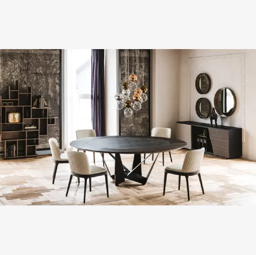 Tavolo Skorpio Ker-Wood Round di Cattelan Italia