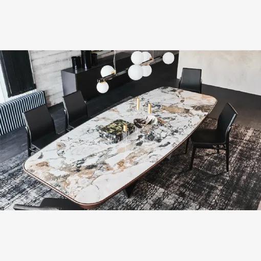 Tavolo con piano in ceramica Skorpio Keramic Premium di Cattelan Italia