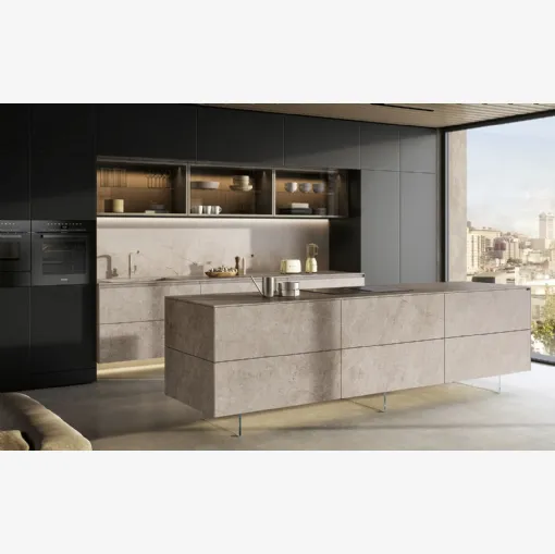 Cucina Design con isola 36e8 Cut Project 2825 di Lago