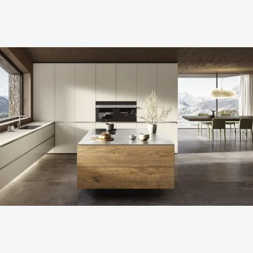 Cucina Design in laccato con isola in legno 36e8 Cut Project 2826 di Lago