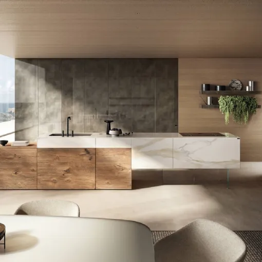 Cucina Design con isola 36e8 Project 2810 di Lago