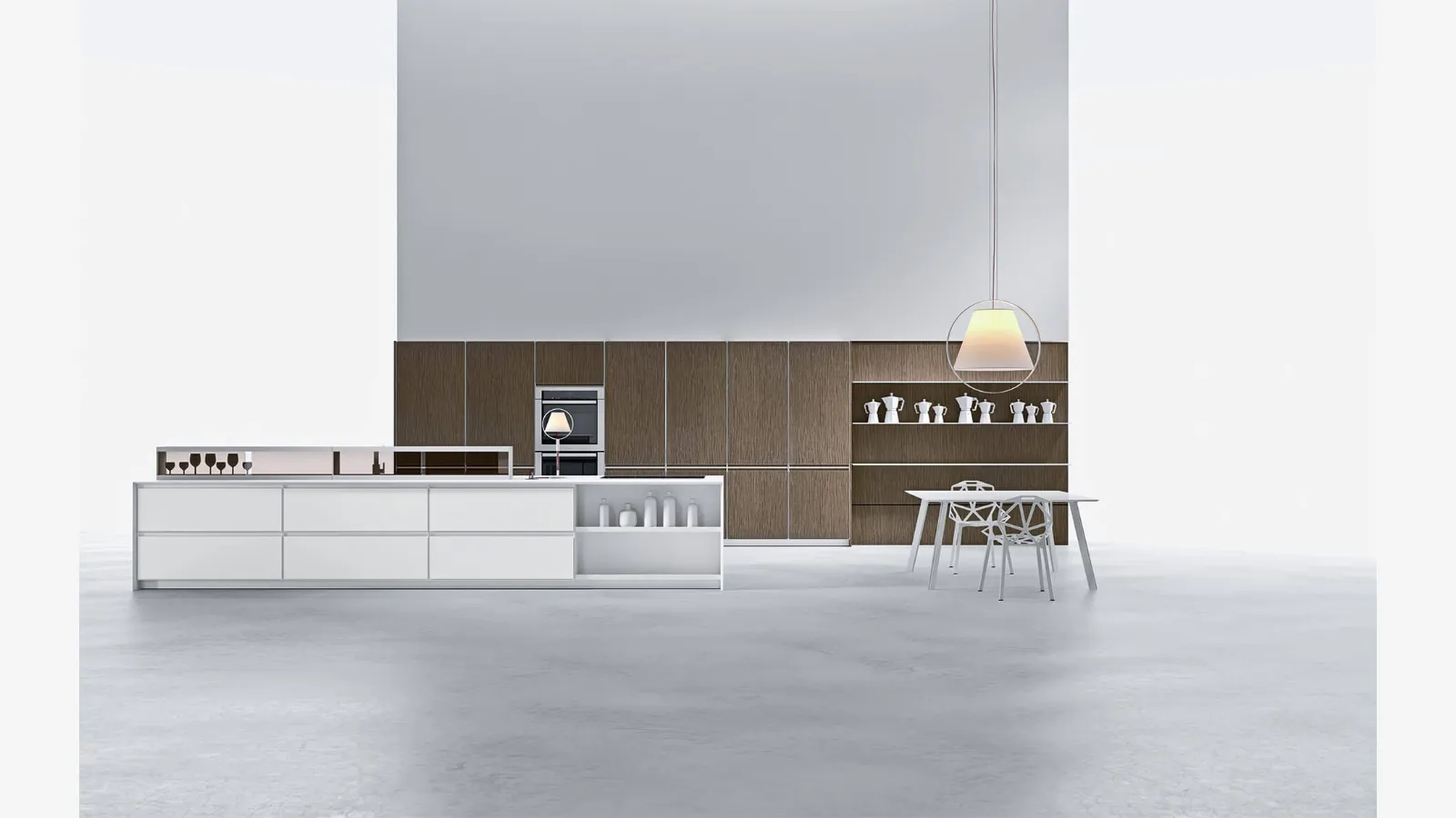 Cucina Design con isola in Corian AkB 08 02 di Arrital