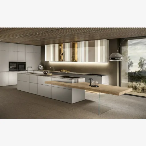 Cucina Design con isola NOW Project 2828 di Lago