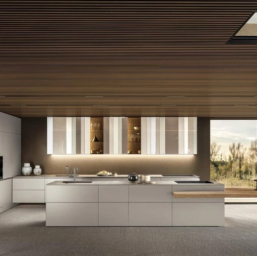 Cucina Design con isola NOW Project 2828 di Lago