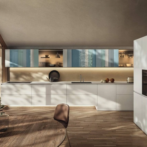 Cucina Design ad angolo NOW Project 2833 di Lago